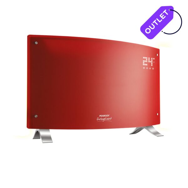 Vitroconvector digital rojo curvo Peabody Led PE-VQDL20 Outlet
