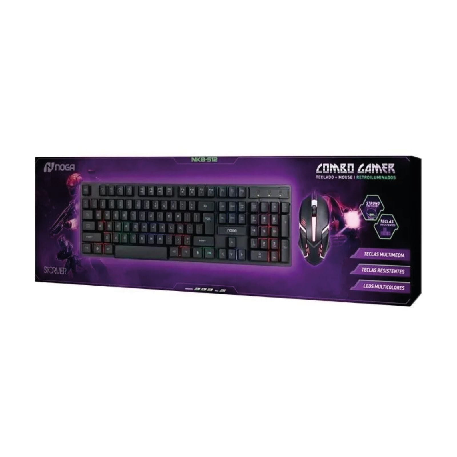 Teclado + Mouse Retroiluminados Gamer Noga NKB-512 - Imagen 2