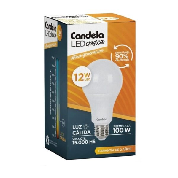 Lampara LED Clasica 12W Luz Calida 6521 Candela