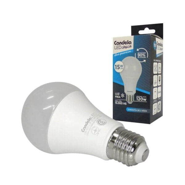 Lampara LED 15W Luz Fria Candela
