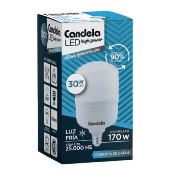Lampara LED High Power 30W Luz Fria Candela