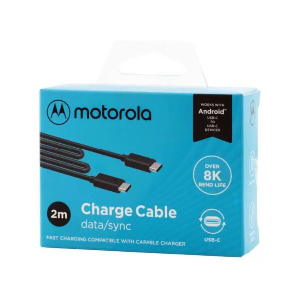 Cable de Carga Motorola C2C 2M Negro - Imagen 2