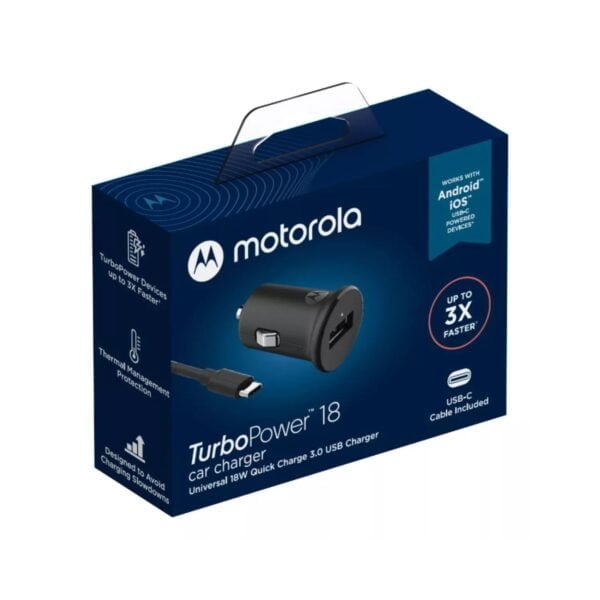 Cargador Para Auto Motorola 18W 3 puertos - Imagen 3