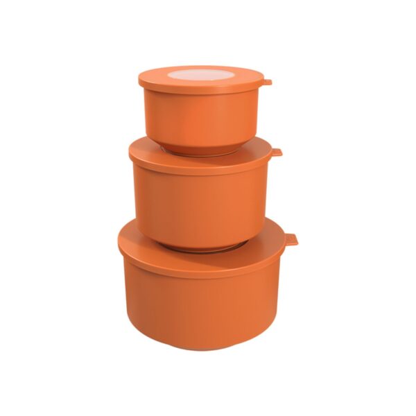 Juego De Contenedores De Plastico Hoop Naranja