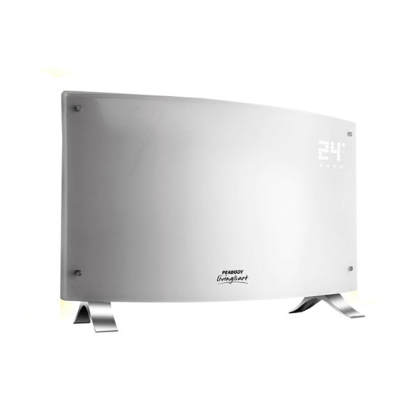 Vitroconvector digital blanco curvo Peabody Led PE-VQDL20